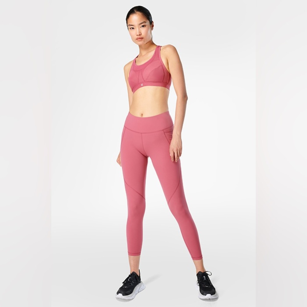 SWEATY BETTY Power 7/8 workout leggings adventure pink Sise 8
